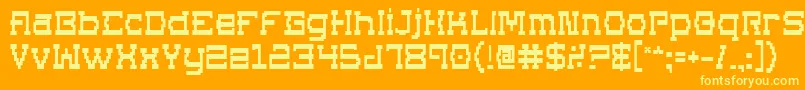 Supgob Font – Yellow Fonts on Orange Background
