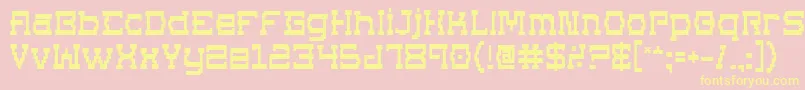 Supgob Font – Yellow Fonts on Pink Background