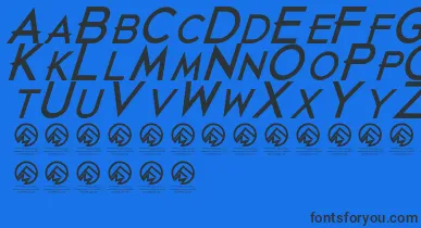 JustdiealreadyBlackitalic font – Black Fonts On Blue Background