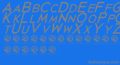 JustdiealreadyBlackitalic font – Gray Fonts On Blue Background