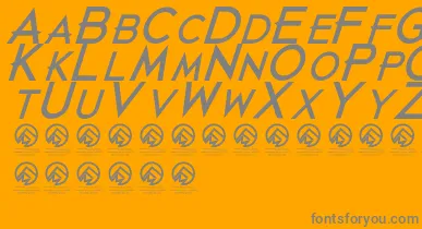 JustdiealreadyBlackitalic font – Gray Fonts On Orange Background