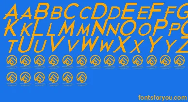 JustdiealreadyBlackitalic font – Orange Fonts On Blue Background