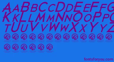 JustdiealreadyBlackitalic font – Purple Fonts On Blue Background