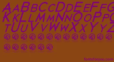 JustdiealreadyBlackitalic font – Purple Fonts On Brown Background