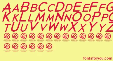 JustdiealreadyBlackitalic font – Red Fonts On Yellow Background