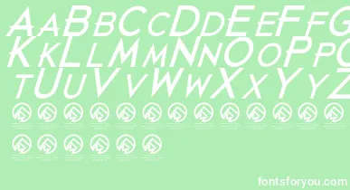 JustdiealreadyBlackitalic font – White Fonts On Green Background