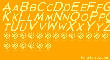 JustdiealreadyBlackitalic font – Yellow Fonts On an Orange Background