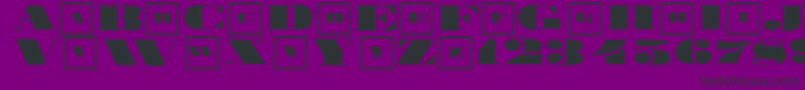 フォントBigbrotherclassizism – 紫の背景に黒い文字