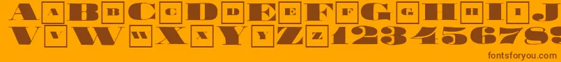 Bigbrotherclassizism Font – Brown Fonts on Orange Background