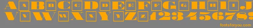 Bigbrotherclassizism Font – Orange Fonts on Gray Background