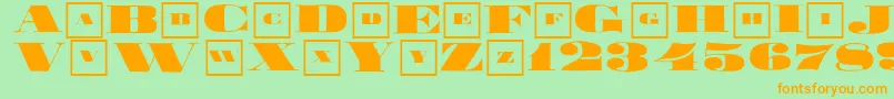Bigbrotherclassizism Font – Orange Fonts on Green Background