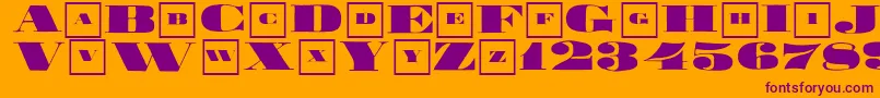 Bigbrotherclassizism Font – Purple Fonts on Orange Background