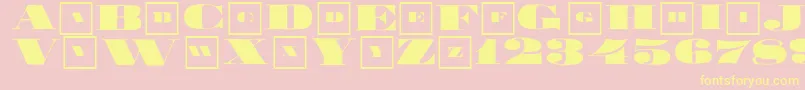 フォントBigbrotherclassizism – 黄色のフォント、ピンクの背景