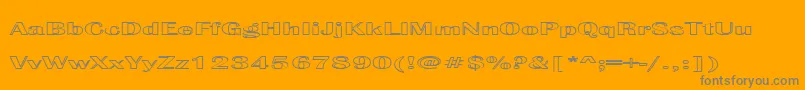 EffluenceOutlined Font – Gray Fonts on Orange Background