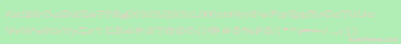 Fonte EffluenceOutlined – fontes rosa em um fundo verde