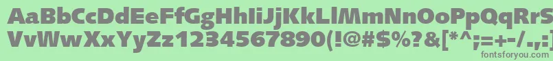 SyntaxLtUltrablack Font – Gray Fonts on Green Background