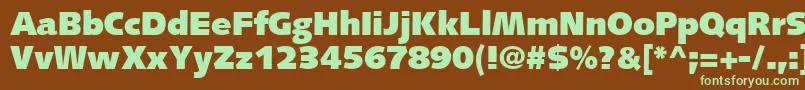 fuente SyntaxLtUltrablack – Fuentes Verdes Sobre Fondo Marrón
