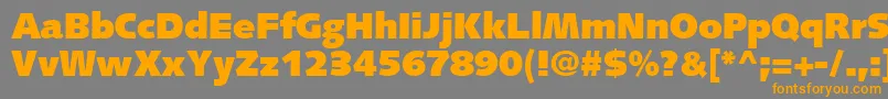 SyntaxLtUltrablack Font – Orange Fonts on Gray Background
