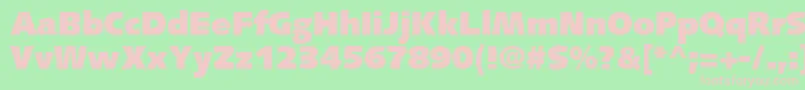 fuente SyntaxLtUltrablack – Fuentes Rosadas Sobre Fondo Verde
