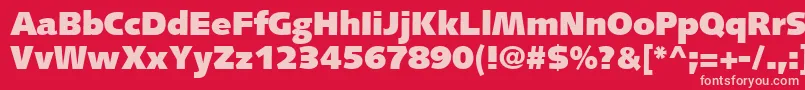 SyntaxLtUltrablack Font – Pink Fonts on Red Background
