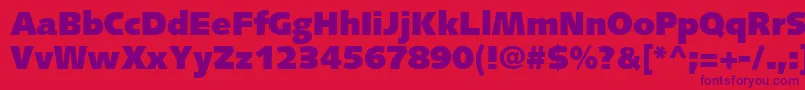 SyntaxLtUltrablack Font – Purple Fonts on Red Background