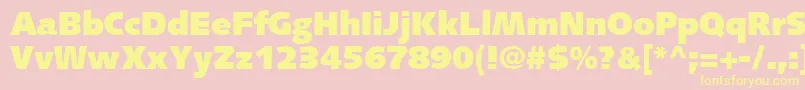 fuente SyntaxLtUltrablack – Fuentes Amarillas Sobre Fondo Rosa