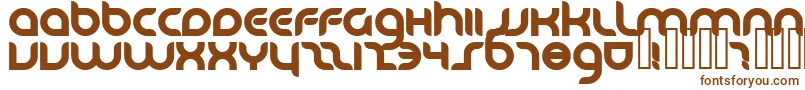 Шрифт DanubeBold – коричневые шрифты на белом фоне
