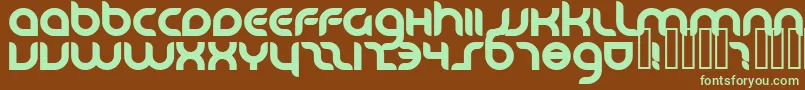 DanubeBold-fontti – vihreät fontit ruskealla taustalla