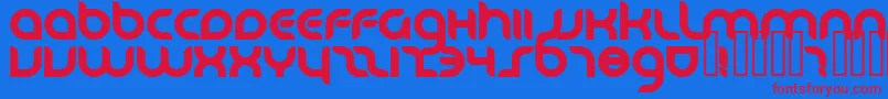DanubeBold Font – Red Fonts on Blue Background