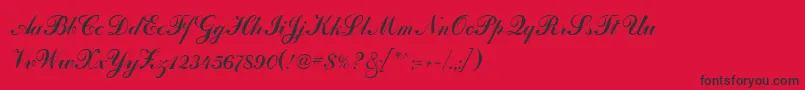 Odessascriptfwf Font – Black Fonts on Red Background