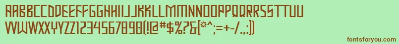 Mastodon Font – Brown Fonts on Green Background