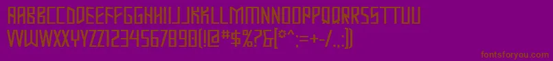 Mastodon Font – Brown Fonts on Purple Background