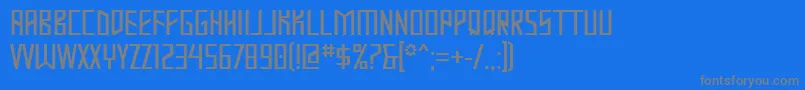 Mastodon Font – Gray Fonts on Blue Background