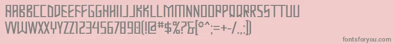 Mastodon Font – Gray Fonts on Pink Background