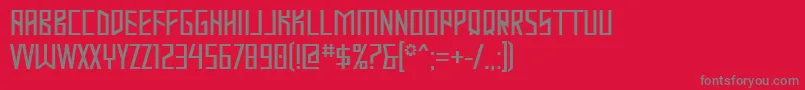 Mastodon Font – Gray Fonts on Red Background
