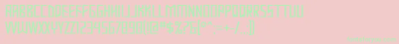 Mastodon Font – Green Fonts on Pink Background