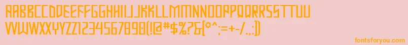 Mastodon Font – Orange Fonts on Pink Background
