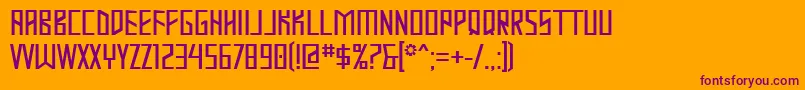 Mastodon Font – Purple Fonts on Orange Background