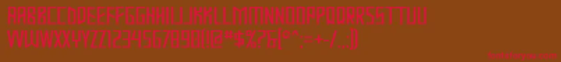 Mastodon Font – Red Fonts on Brown Background