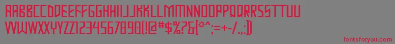 Mastodon Font – Red Fonts on Gray Background