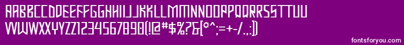 Mastodon Font – White Fonts on Purple Background