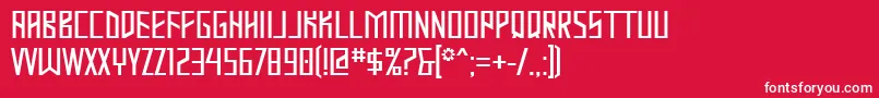 Mastodon Font – White Fonts on Red Background
