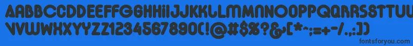 Garoahackerclubebold Font – Black Fonts on Blue Background