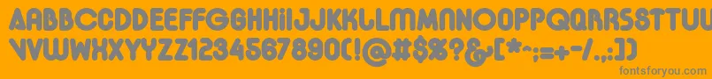 Шрифт Garoahackerclubebold – серые шрифты на оранжевом фоне