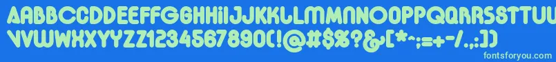 Garoahackerclubebold Font – Green Fonts on Blue Background