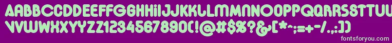 Garoahackerclubebold Font – Green Fonts on Purple Background