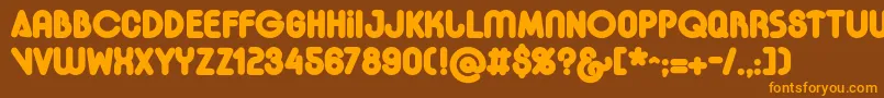 Garoahackerclubebold Font – Orange Fonts on Brown Background