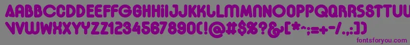 Czcionka Garoahackerclubebold – fioletowe czcionki na szarym tle