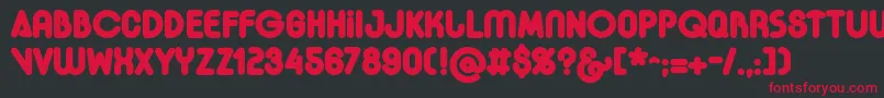 Garoahackerclubebold Font – Red Fonts on Black Background