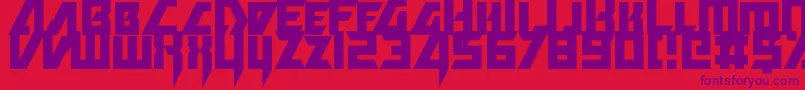 DeathHector Font – Purple Fonts on Red Background